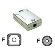 C2g Coaxial To Toslink Optical Audio Converter - Audio Adapter - Toslink Female To Rca Female - Silver