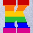 thumbnail image 2 of CafePress - Rainbow Letter K - Cute Infant Baby Football Bodysuit, 2 of 3