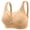 Beige, variant on Nude Lace Plus Size Support Bra, Wireless Full-Coverage Bralette with Wide Adjustable Straps, Comfort Side Shaper Lingerie for Large Bust