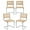 Natural - 4PCS, variant on Zesthouse Rattan Dining Chairs Set of 2, Mid Century Modern Dining Room Chairs with Cane Full Back & Seat, Chrome Metal Legs, Cantilever Kitchen Side Chairs for Dining Living Room, Natural