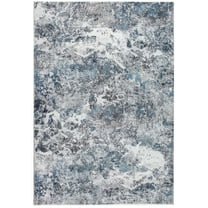 8’ x 10’ Gray Blue Abstract Galaxy Area Rug