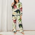 thumbnail image 3 of Disketp Pajamas Set Long Sleeve Sleepwear Womens Button Down Nightwear Pj Sets-Cute Dinosaurs, 3 of 9