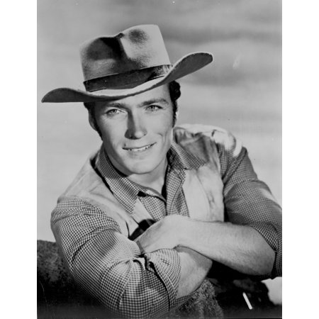 Clint Eastwood smiling in Cowboy Attire with Arm's Cross Photo Print (8 ...