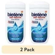 (2 pack) Biotene Fresh Mint Moisturizing Oral Rinse Mouthwash, Alcohol-Free, for Dry Mouth, 33.8 ounce