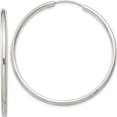 thumbnail image 1 of Sterling Silver 2mm Hoop Earrings (41 X 41) Made In India qe4372, 1 of 5