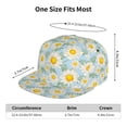 thumbnail image 6 of Haiem Daisies Flowers Classic Snapback Cap Flat Bill Hat Baseball Cap Adjustable Size Cotton Dad Hat, 6 of 9