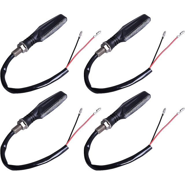 4PCS Indicadores de motocicleta Colores Luces de se?al de giro Indicadores de giro de moto 12V 12 Bombillas LED para motocicleta Moto Scooter Quad Cruiser Off Road XianweiShao 8390606802507