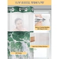 thumbnail image 5 of Sage Green No Hook Shower Curtain and Liner Set Ocean Wave Coastal Beach Seaside Scenery Abstract Shower Curtains with Snap-in Liner & See Through Top Window Hotel Style for Bathroom Decor 72x72 Inch, 5 of 8