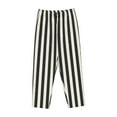 thumbnail image 6 of Uemuo Black And White Thick Stripes Pattern Women's Wide Leg Palazzo Lounge Pants with Pockets Light Weight Loose Comfy Casual Pajama Pants-Small, 6 of 9