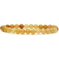 thumbnail image 1 of Angelstones Bracelet Extensible Unisexe en Perles Rondes de 6 mm en Jade Jaune Multicolore Naturel, 1 of 5