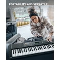 thumbnail image 5 of Donner DEK-200 61-Key Piano Full-Size Electronic Keyboard Set, Auto Accompaniment, Metronome,, Includes 300 Tones, with Stand, Bench, Microphone, 5 of 9