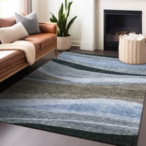 Addison Rugs Chantille Indoor/Outdoor Transitional Swirls Brown Washable Rectangle Rug, 10' x 14'