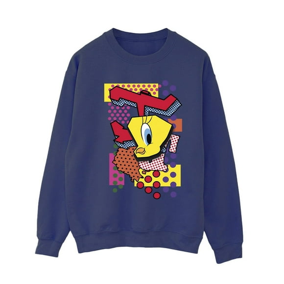 Looney Tunes Womens Tweety Pop Art Sweatshirt