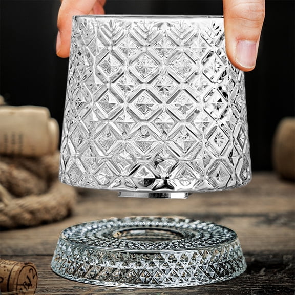 Crystal Spinning Whiskey Glass Q