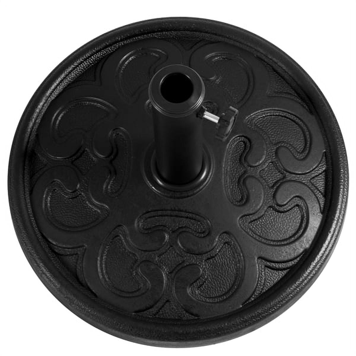 Yaheetech Outdoor 22lbs Round Patio Heavy Duty Market Umbrella Base Stand, Black