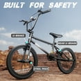 thumbnail image 6 of KORIMEFA Freestyle Kids BMX Bikes 18 20 Inch Kids Bicycles for Years Old Boys Girls Teen with Adjustable Seat and Handbrake, for Kids 8-12 Beginner-Level to Advanced Rider, 6 of 10