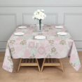thumbnail image 3 of Pioneer Flower Floral Print Pattern Square Tablecloth, Waterproof Wipeable Spillproof Washable Table Cover for Home Kitchen Party Decor, 52"x52", 3 of 6
