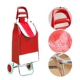 thumbnail image 1 of Carrito para Mandado de Compras Plegable Multiusos Resistente con Ruedas y Bolsa Desmontable Rojo, 1 of 7