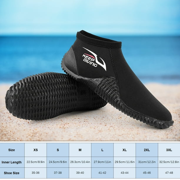Diving Shoes 4mm Neoprene Beach Water Shoes Thermal Wetsuit Boots Slip Diving Shoes for Rafting Snorkeling Sailing Swimming