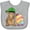 AC-Heather Grey, variant on Inktastic Hip Hop Artist Cute Easter Bunny Painting Egg Boys or Girls Baby Bib