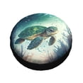 thumbnail image 3 of Kll Watercolor Turtle5 Tire Cover,Universal Wheel Tire Cover For Trailer, Rv, Suv, Truck,Camper And Many Vehicle,(16 Inch), 3 of 8