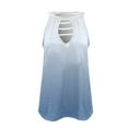 thumbnail image 5 of Aayomet Tank Tops For Women Tank Tops for Women V Neck Silk Summer Satin Sleeveless Blouse Basic Camisole Shirts,Blue M, 5 of 5