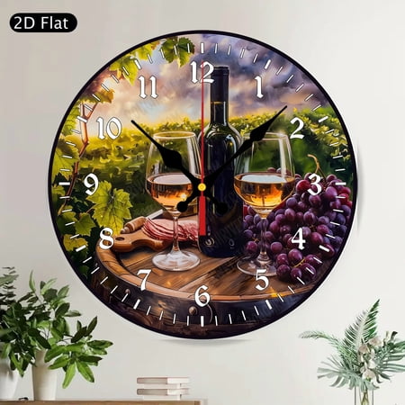 Happy Kwanzaa Kinara Candles Round Wall Clock African American Holiday Home Decor Silent