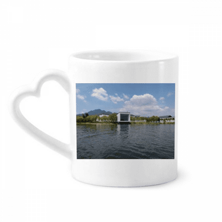 

Lake View Mountain Architecture Mug Coffee Cerac Drinkware Glass Heart Cup