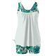 thumbnail image 3 of Traje de Baño de Mujer con Pantalones Cortos Torso Largo Cintura Alta Dos Piezas, el Control Del Vientre Modesto Flujo Impreso Traje de Baño para las Vacaciones de Verano en la Playa, 3 of 6