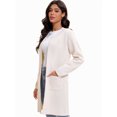 thumbnail image 5 of Women's Open Front Coatigan Sweater Long Sleeve Casual Knit Lapel Cardigan Coat with Pockets, 5 of 7