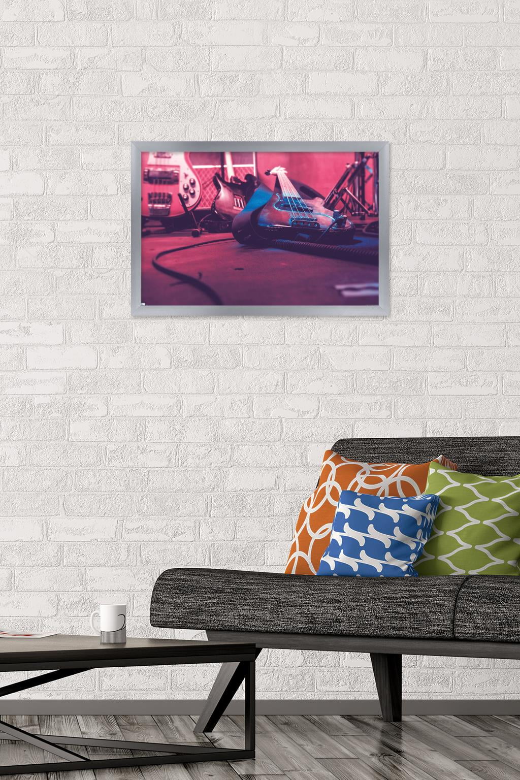 Guitar Close-Up Wall Poster, 14.725" x 22.375" Framed