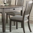 thumbnail image 2 of JERFIT 6-Piece Dining Set with Storage Drawers, Upholstered Bench and Chairs, Antique Gray and Coffee Finish, Solid Wood Country Kitchen Table, 2 of 10