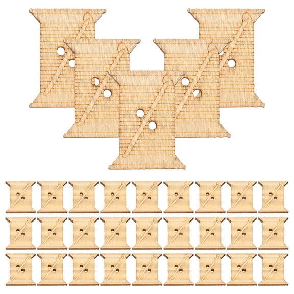 100pcs Wooden Thread Winding Boards Wood Floss Organizer Card Floss Winder for Embroidery Cross-Stitch Sewing Craft