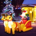 thumbnail image 1 of Costway 7.5 Ft Inflatable Santa Double Deer w/Sled Waterproof Christmas Outdoor Decoration, 1 of 9