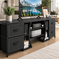 71 Inch LED TV Stand for 65-80 Inch TVs, Industrial Entertainment ...