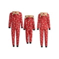 thumbnail image 2 of ZAXARRA Tenue de Noël Parent-Enfant Imprimé Élan Hauts à Capuche Pantalons, 2 of 9