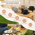 thumbnail image 2 of Homienly Wheat Straw Plates and Bowls Set, Lightweight & Unbreakable Dinnerware Set for Kitchen, Parties, Holidays, Microwave and Dishwasher Safe Dish Set - Plate Sets, Bowls, Cups, 24pcs, 2 of 7