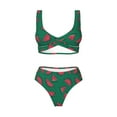 thumbnail image 4 of Rocae Watermelon for Bikini Set for Women Two Piece Sexy High Swimsuits Split Crossover Bikini, 4 of 9