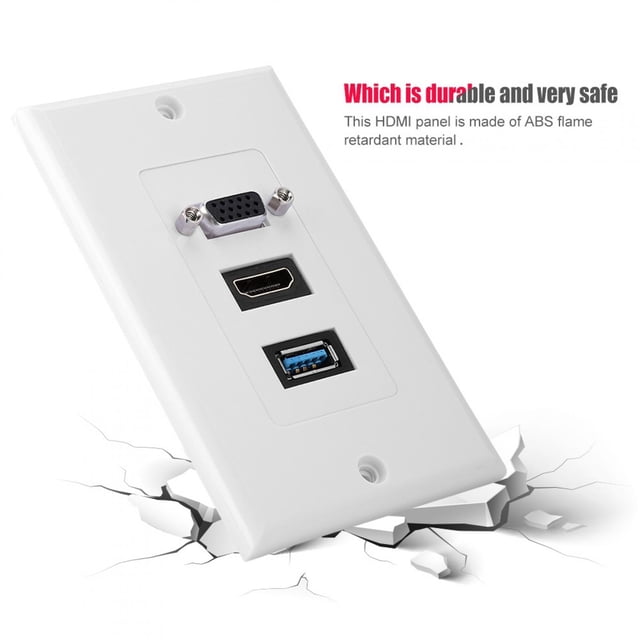 Hd Usb Socket Abs Us 3 Puertos Vga Usb30 Socket Adaptador de Panel de Montaje en Pared Enchufe de Pared