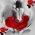 thumbnail image 1 of Cuadros Decorativos Red Rose Beauty Back 5D DIY Full Diamond Round Rhinestone para la decoración de la habitación Likrtyny embutido en tela, 1 of 1