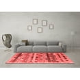 thumbnail image 3 of Ahgly Company Indoor Round Abstract Red Contemporary Area Rugs, 4' Round, 3 of 4