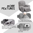 thumbnail image 4 of Funda de sillón reclinable ULTICOR para 1 asiento, terciopelo, elástica, gris claro, 4 of 7