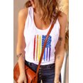 thumbnail image 2 of ABPHQTO Camiseta sin mangas de regalo con bandera del arcoíris vintage blanca para mujer, 2 of 5