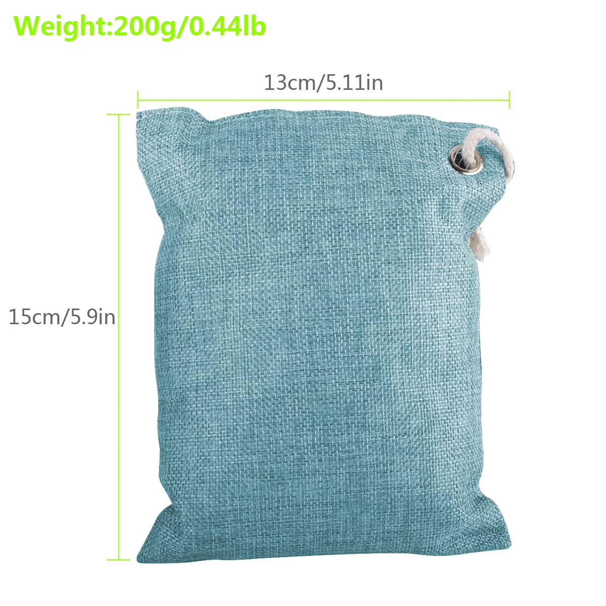 4 Sacs Absorbe d'Odeurs Charbon Actif,Sacs purification d'air au charbon de bambou,désodorisant pour Charbon de Bambou Actif,Convient à divers environnements,fournit de l'air frais(vert