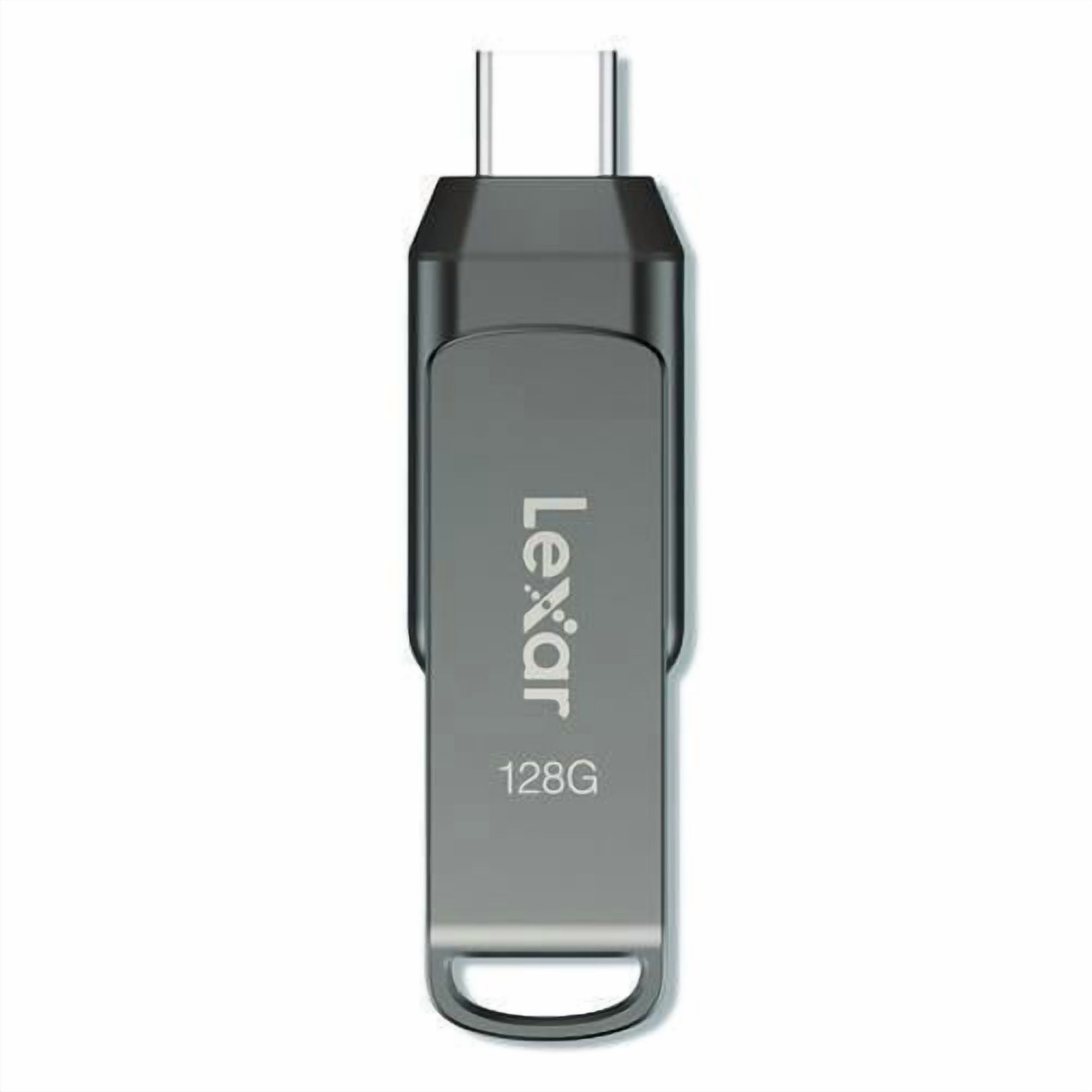 JumpDrive D400 USB 3.1 Flash Drive, 128 GB, Titanium | Bundle of 2