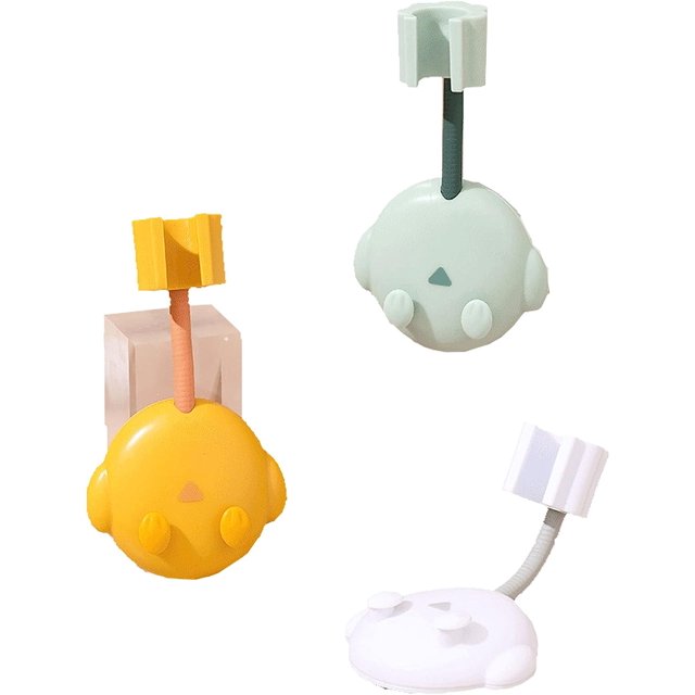 Soporte de ducha de mano de 3 piezas, soporte para cabezal de ducha, soporte para cabezal de ducha ajustable sin perforación, ángulo ajustable para adaptarse a N