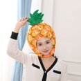 thumbnail image 3 of Slccxzc Plush Pineapple Headgear, Fruit Theme Hat for Themed Parties, 3 of 7
