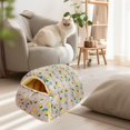 thumbnail image 4 of Qyaukm Winter Warm Cat Bed, Removable Washable Covered Enclosed Cat House with Anti-Slip Base, Cozy Igloo Style Pet Bed for Indoor Cats and Small Dogs, 4 of 9