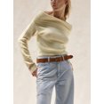thumbnail image 2 of xiaxaixu Sweaters for Women Spring Autumn Knit Tops Solid Color Long Sleeve Off Shoulder Slim Knitwear, 2 of 9