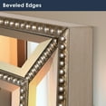 thumbnail image 5 of Head West Metro Beaded Champagne Silver Beveled Vintage Mirror for Wall Decor 24x36", 5 of 8